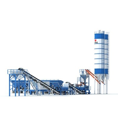 New Design Mobile Base Mixing Stabilized Sourse Batching Plant